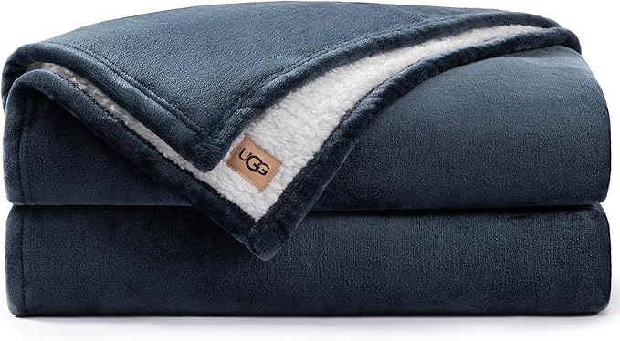 UGG Nita Queen Blanket, Reversible Plush Fleece, UGG Fluff Plush Face, Smooth by Unknown