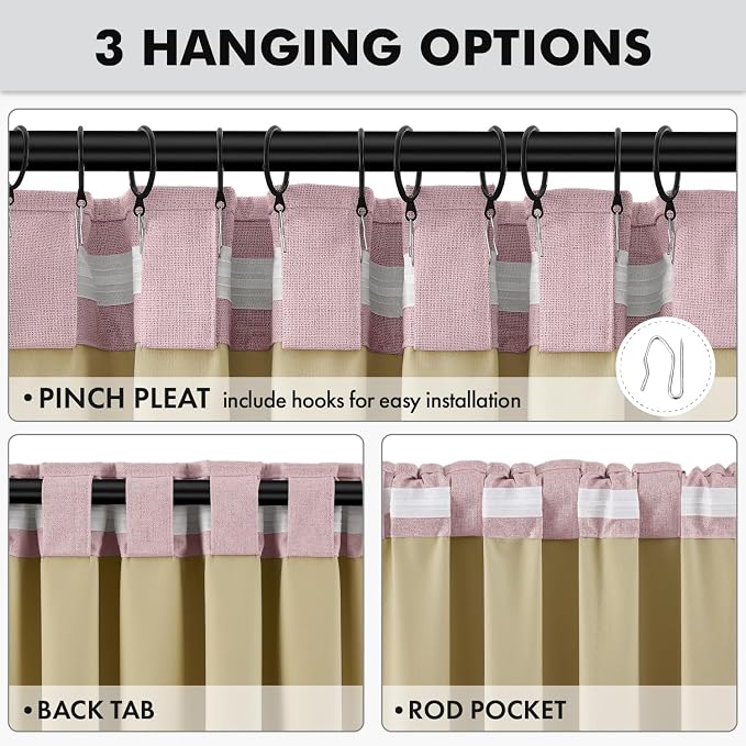 MIULEE 100% Blackout Linen Curtains - Image 5