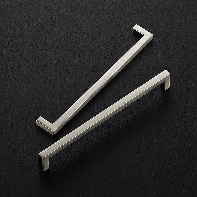 Ravinte 10 Pack Solid 7-1/2 Inch Center to Center Slim Square Bar Dresser Drawer Handles Kitchen Cabinet Handles Brushed Nickel Drawer Pulls Kitchen Cabinet Hardware Pulls