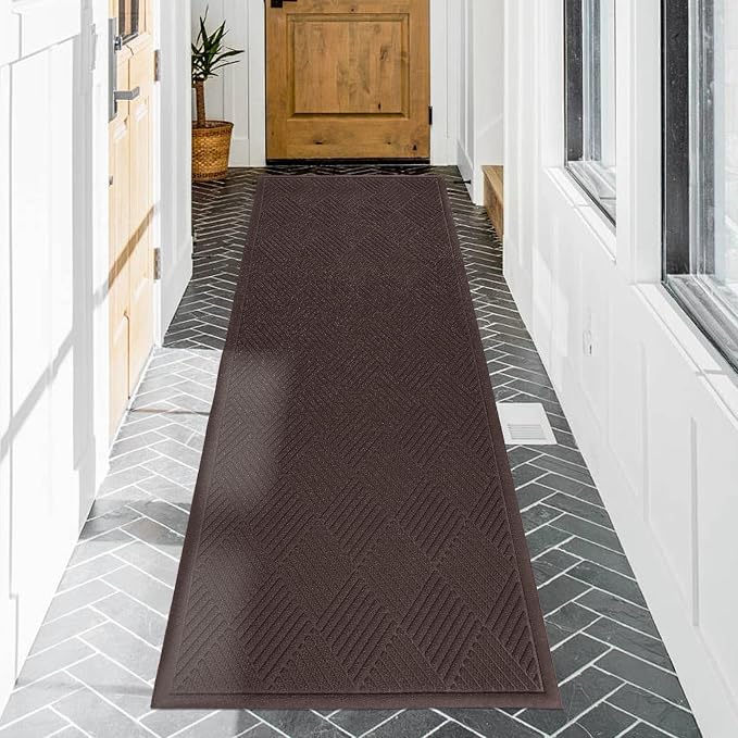 Sturdy Front Door Mat, Absorbent Muddy Dirt Resist Welcome Door Mats Outdoor by HIYARD