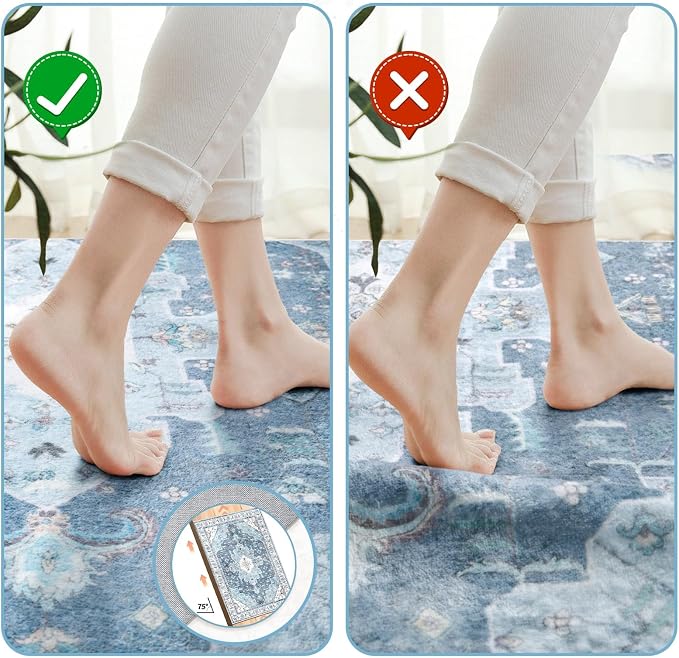 SERISSA 5x7 Washable Non Slip Boho Area Rug - Image 3