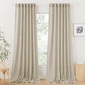 RYB HOME Sheer Curtains 102 inches, Extra Long Floor to Ceiling Curtains | Half by RYBHOME