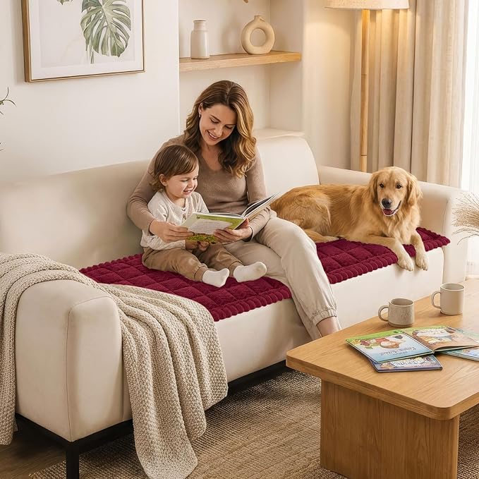 Smiry Couch Cover for Dogs, Non Slip Fuzzy Pet Sofa Covers Washable | Sofa - Image 7