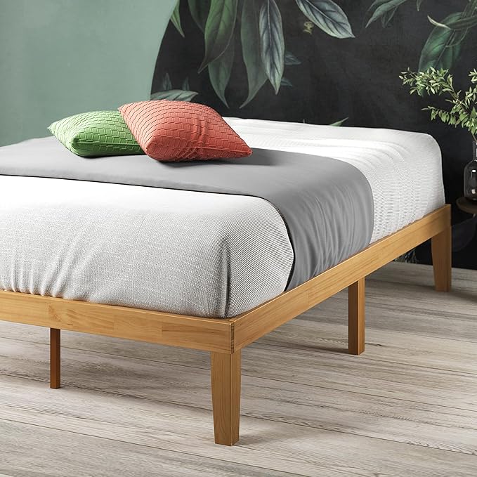 ZINUS Moiz Wood Platform Bed Frame, Wood Slat Support, No Box Spring Needed, Easy Assembly, Natural, Twin