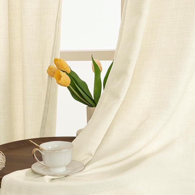 72 Inch Length Sheer Linen Curtains - Image 3
