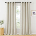 RYB HOME Angora Semi Sheer Curtains 90 inches Long, Grommet Easy Sliding Light Filtering Half Privacy Window Curtains & Drapes for Bedroom Living Room Farmhouse, W 52 x L 90 inches, 2 Pcs
