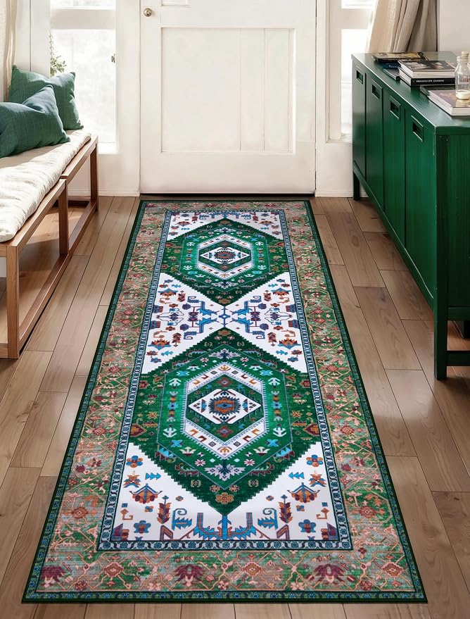 SERISSA 2x6 Washable Non Slip Boho Runner Rug - Image 5