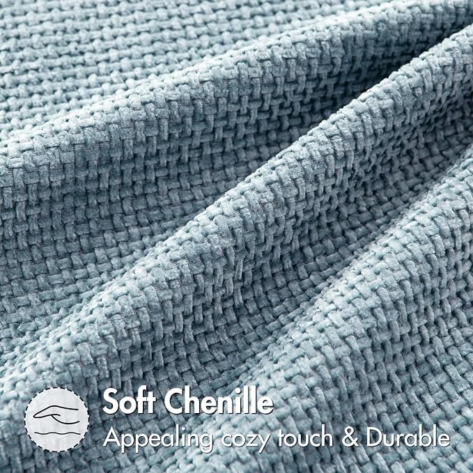 MIULEE Decorative Couch Throw Pillow Covers 20x20 Inch Light Blue 2 Pack | - Image 6