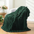 NEWCOSPLAY Fleece Ribbed Cozy Throw Blanket by NEWCOSPLAY
