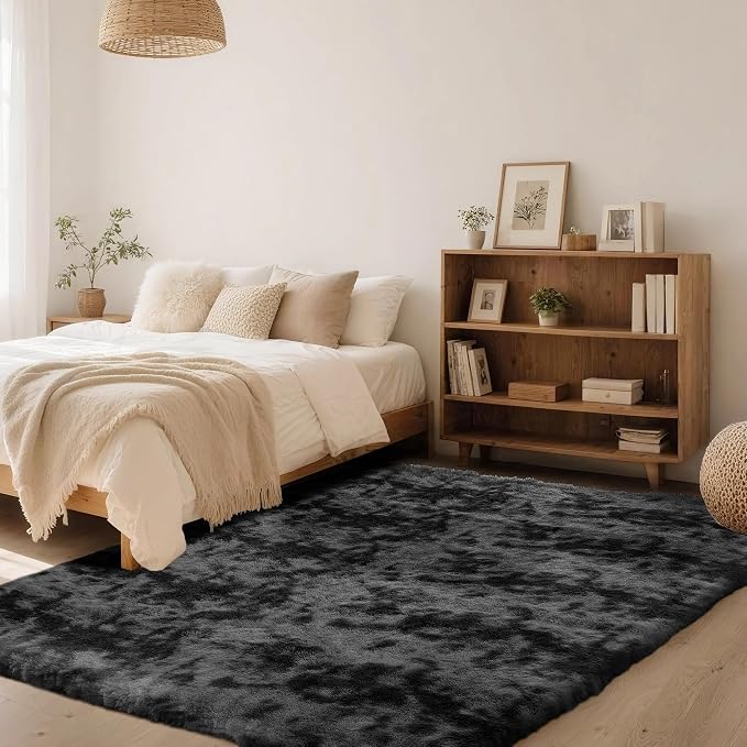 8x10 Area Rug Fluffy Shaggy Ultra Soft Faux Fur Non-Slip Machine Washable Carpet - Image 2