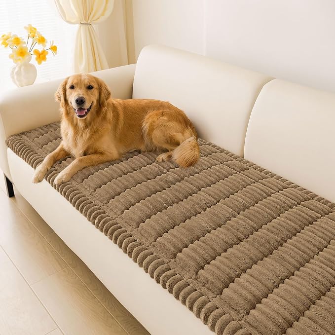 Couch Cover for Dogs, Washable Non Slip Plush Flannel Sofa Protector | Thick by hyha