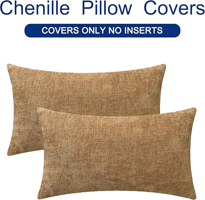 CaliTime Decorative Couch Throw Pillow Covers 20 X 12 Inches Apricot Brown | - Image 6