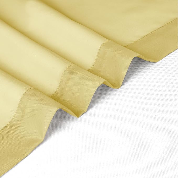 Chyhomenyc Sheer Curtains 63 Inch Length 2 Panels, Soft Airy, Rod Pocket - Image 9