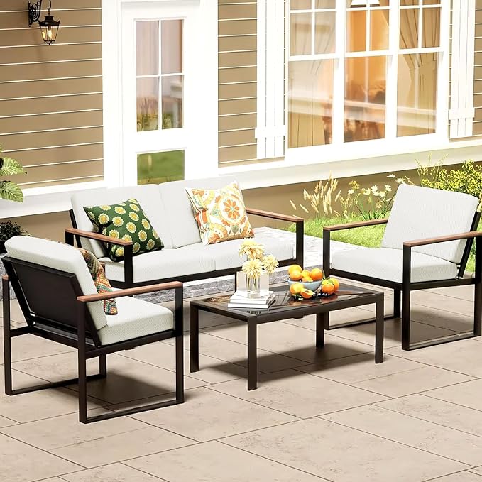 8Pcs Patio Cushion Covers, Outdoor Stretch Cushion Covers, Washable | Stretch - Image 7