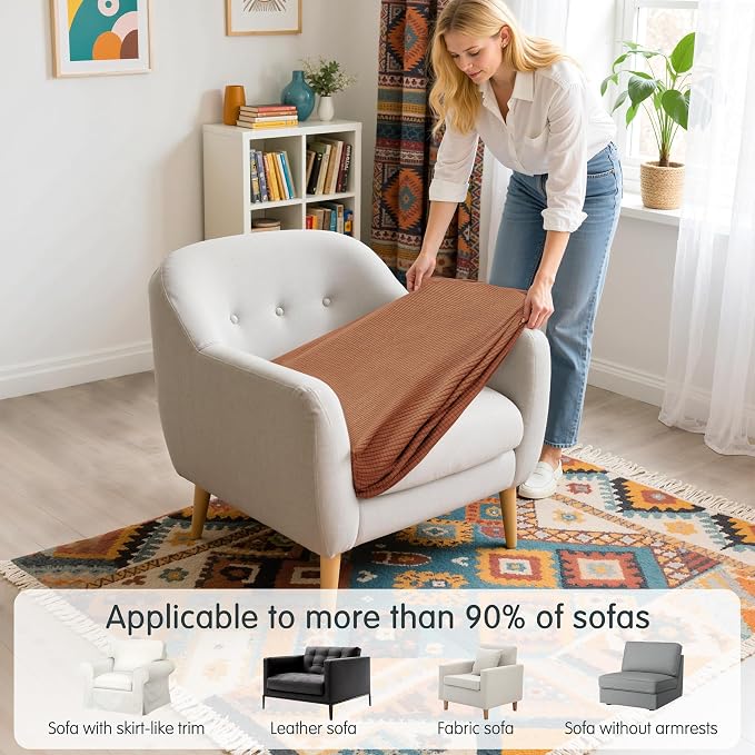 Hokway Couch Cushion Covers Stretch Cushion Covers Sofa Seat Cushion Slipcover - Image 5