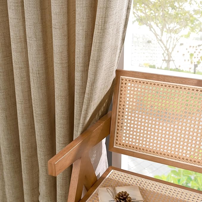 YoungsTex Short Linen Semi Sheer Curtains 45 Inch Length - Image 8