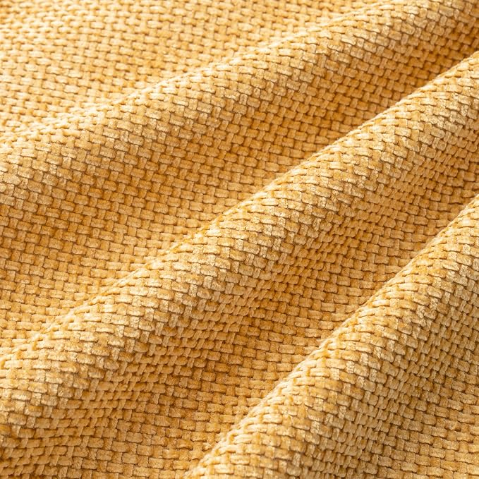 MIULEE Soft Decorative Chenille Pillow Covers Gold 20x20 Pack of 4 | Modern - Image 3