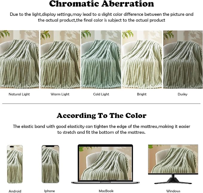NEWCOSPLAY Fleece Ribbed Cozy Throw Blanket - Image 6