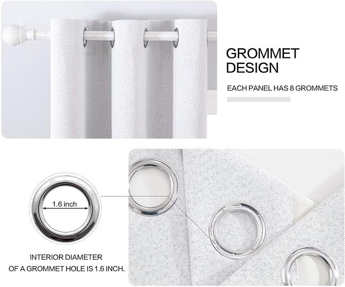 MIULEE 100% Blackout Linen Curtains - Image 4