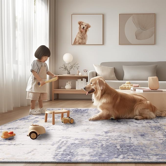 RELEANY Washable 6'x8' Abstract Area Rug - Image 8