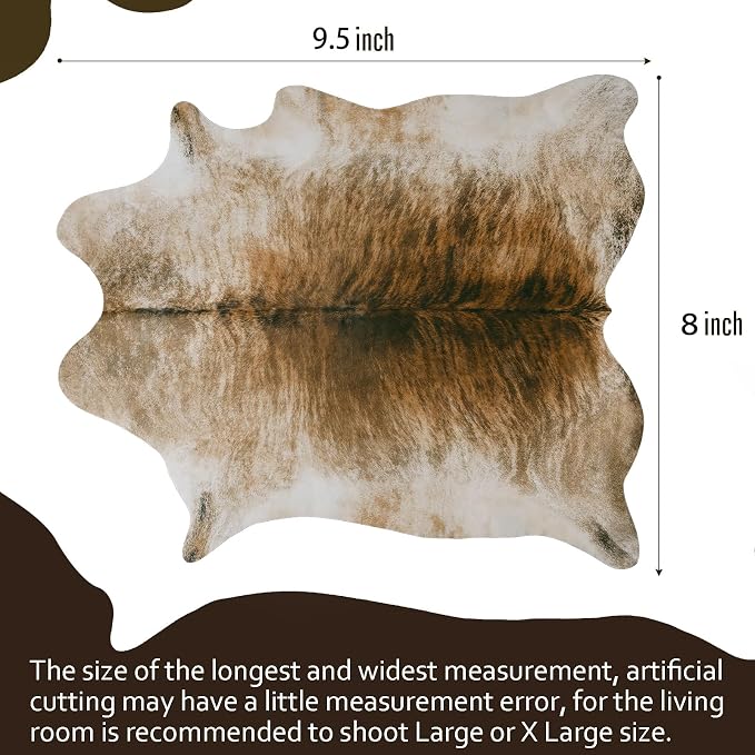 8x10 Faux Cowhide Area Rug for Living Room Animal Skin Rug, Cool Western - Image 2