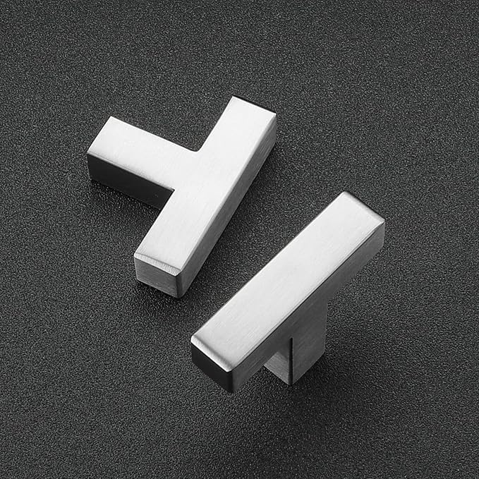 Ravinte 10 Pack 2 inch Length Square Cabinet Pulls Brushed Nickel Stainless Steel Kitchen Drawer Pulls Cupboard Handles Cabinet Handles