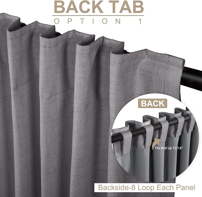 Faux Linen Total Blackout Curtains - Image 4