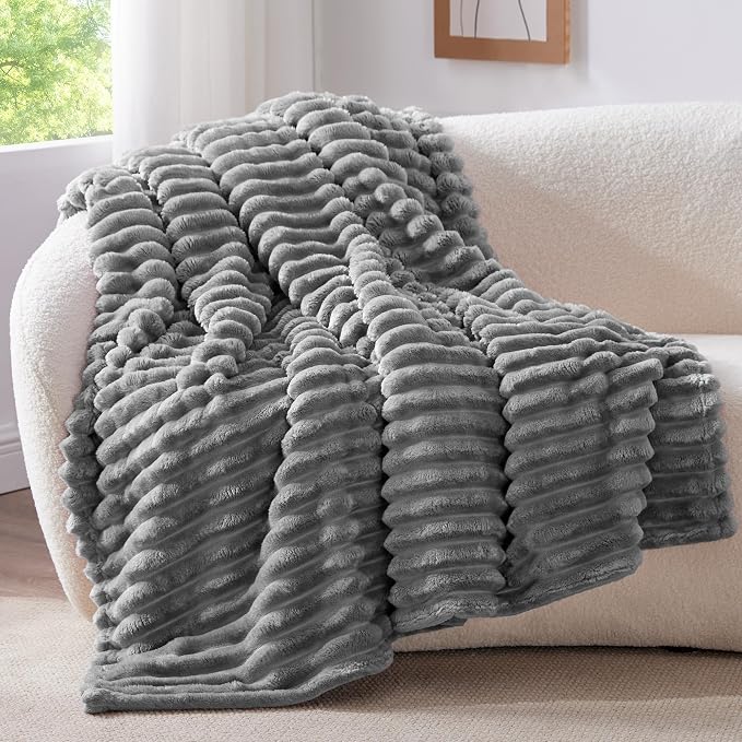 BEDELITE Ribbed Twin Blanket for Couch & Bed, Warm Yet Lightweight, Ribbed by BEDELITE