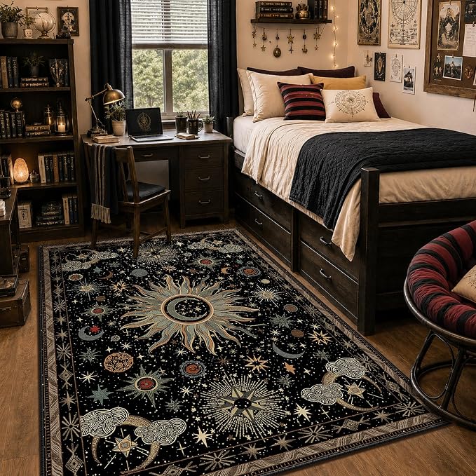 Vacuum-Friendly, 5x7 Washable Area Rug by meejou