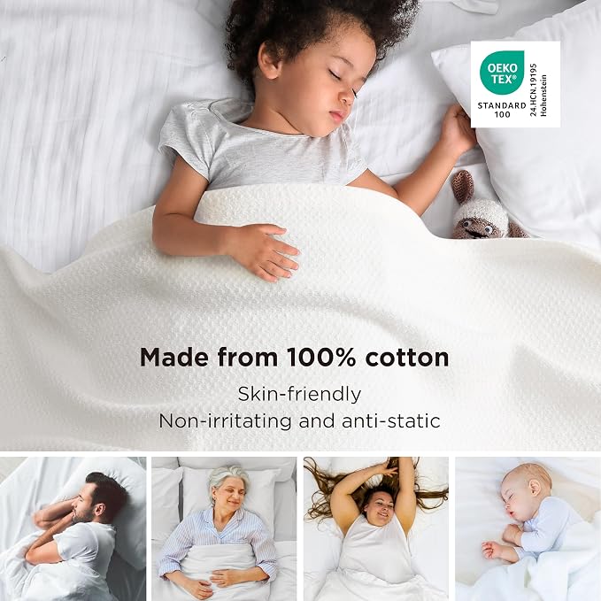 Bedsure GentleSoft 100% Cotton Large Throw Blanket - Image 2