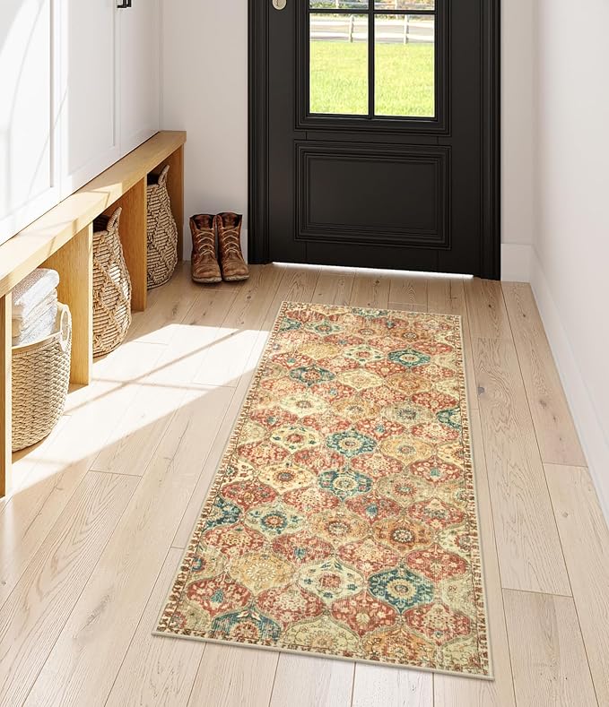 Lahome Moroccan Hallway Rug, 2x5 Washable Kitchen Runner Rug Non Slip | Kitchen - Image 5