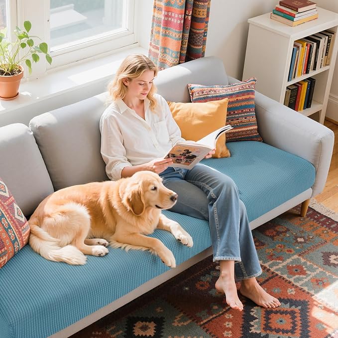 Hokway Couch Cushion Covers Stretch Cushion Covers Sofa Seat Cushion Slipcover - Image 6