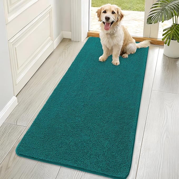 OLANLY Dog Door Mat for Muddy Paws 70x35, Super Absorbent Chenille Mud Mat | by OLANLY