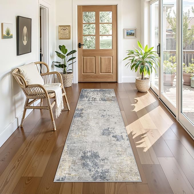 UERMEI 2x6 Washable Runner Rug for Hallway, Non Slip Low Pile Kitchen Carpet - Image 8