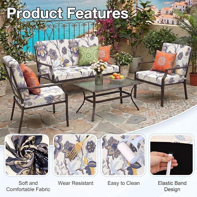 Waterproof Outdoor Cushion Covers, Stretch Patio Slipcovers | UV Resistant - Image 7