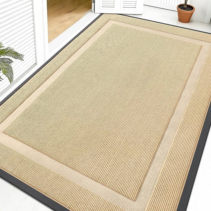 OLANLY Front Door Mat Outside 59x40, All-Season Heavy-Duty Rubber Doormat | by OLANLY