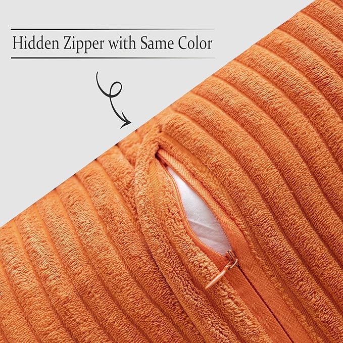 MIULEE Fall Orange Decorative Throw Pillow Covers - Image 3