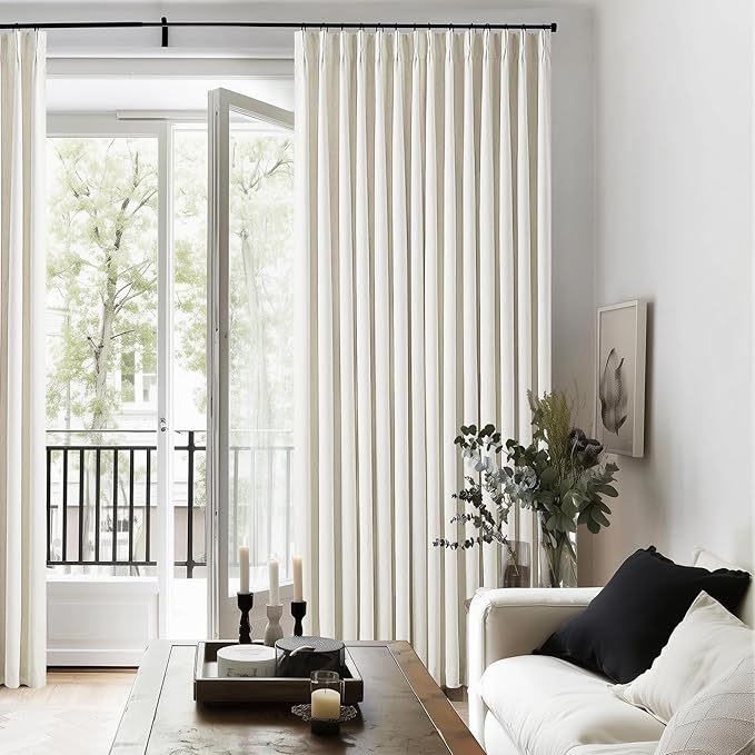 Natural Linen 100% Black Out Curtains 86 Inches Long 2 Panels Set | Pinch - Image 8
