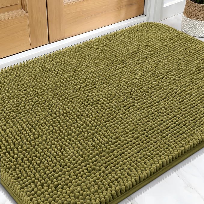 OLANLY Dog Door Mat for Muddy Paws 30x20, Super Absorbent Chenille Mud Mat | by OLANLY
