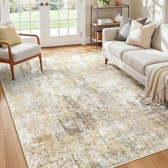 RELEANY Washable 5'x7' Abstract Area Rug by RELEANY