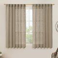 Semi Sheer Linen Curtains 45 Inches Long by LAMIT