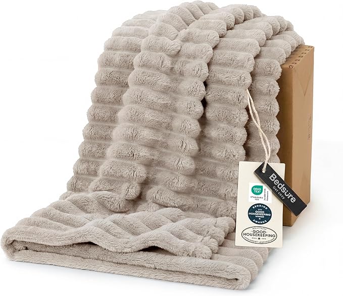 Bedsure Soft Beige Throw Blanket by Unknown