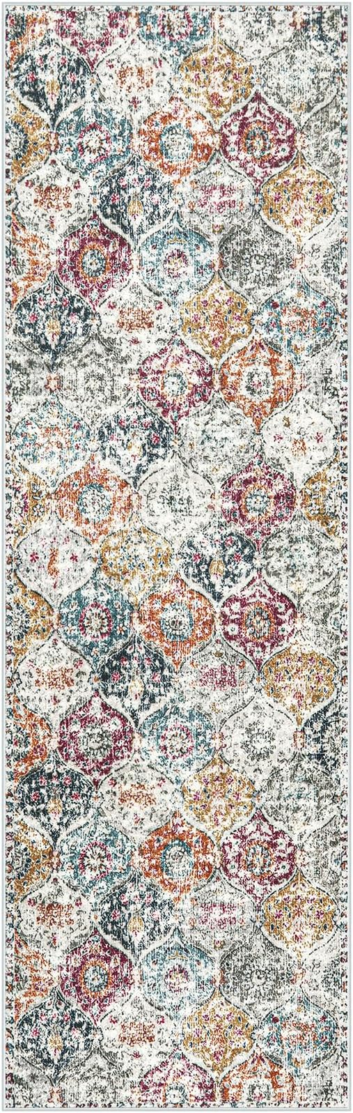 Lahome Moroccan Hallway Rug, Aqua Multi - Image 6