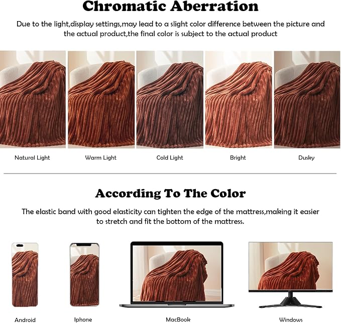 NEWCOSPLAY Fleece Ribbed Cozy Throw Blanket - Image 6