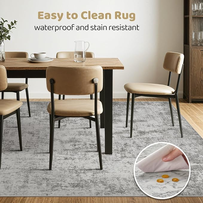 LOONGRUG 8x10 Area Rugs Washable Large Neutral Modern Living Room Rug | - Image 6