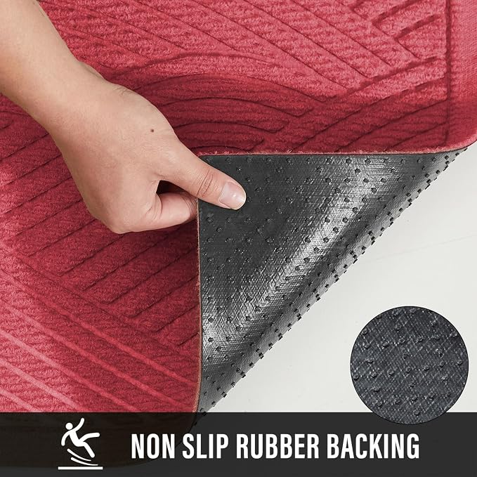 Sturdy Front Door Mat, Absorbent Muddy Dirt Resist Welcome Door Mats Outdoor - Image 3