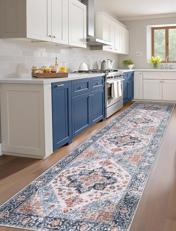 SERISSA 2'6"x12' Washable Non Slip Boho Runner Rug - Image 2