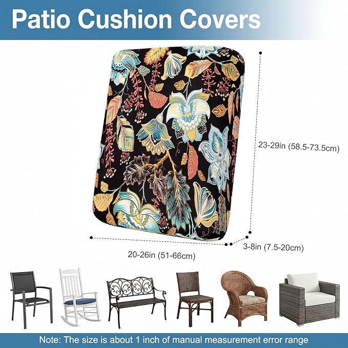 Waterproof Outdoor Cushion Covers, Stretch Patio Slipcovers | UV Resistant - Image 6
