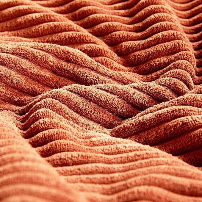 Fancy Homi Set of 2 Burnt Orange Decorative Throw Pillow Covers 20x20 Inch - Image 5