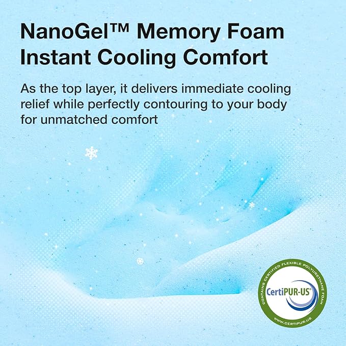 Novilla 12 Inch Full Size Mattress in a Box, Gel Memory Foam Mattress for Cooling Night Sleep & Pressure Relief, CertiPUR-US Certified
